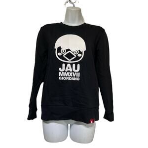 Giordano ding & jau black long sleeve pullover sweatshirt Size 1